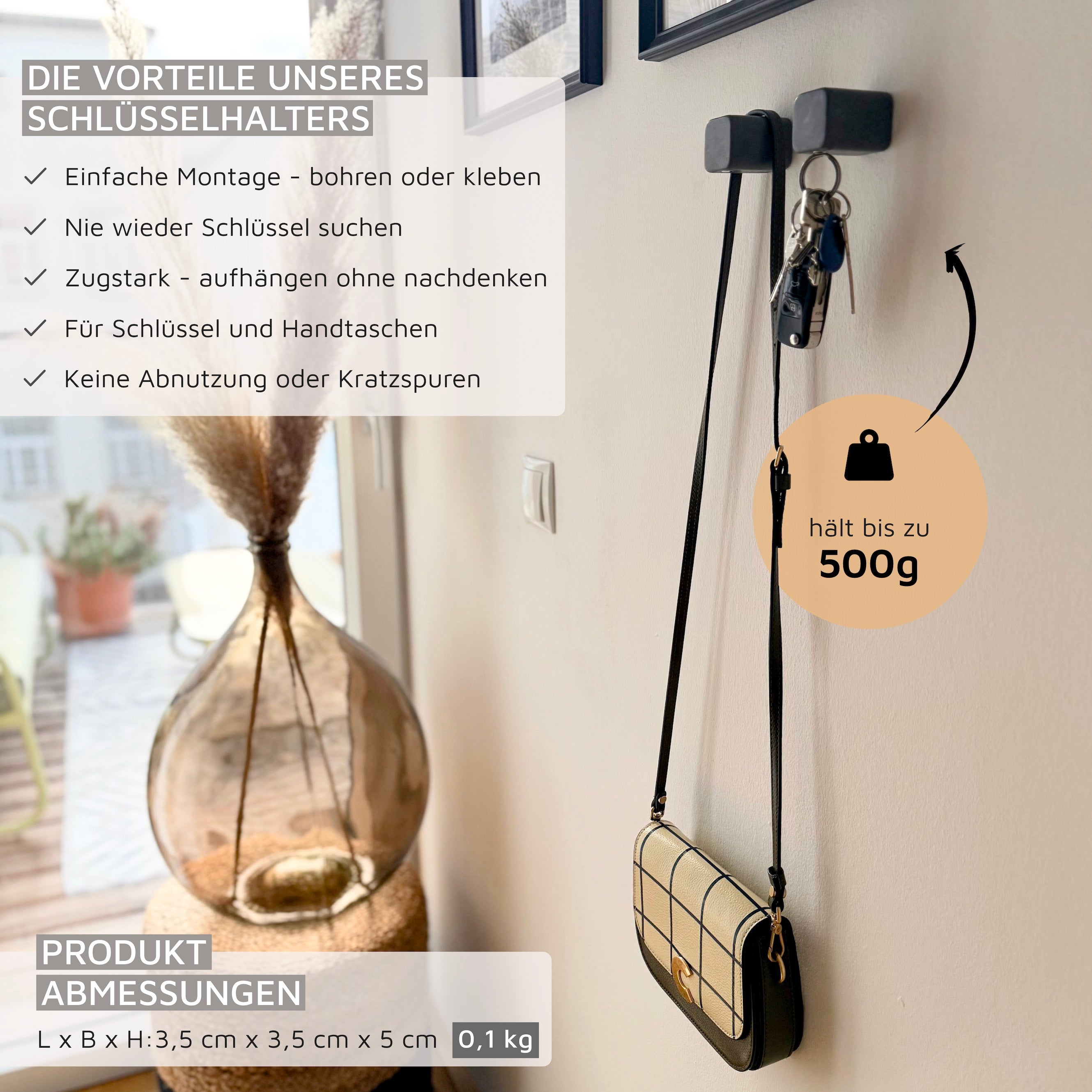 MAGNETISCHER SCHLÜSSELHALTER PADUA (4er Set)