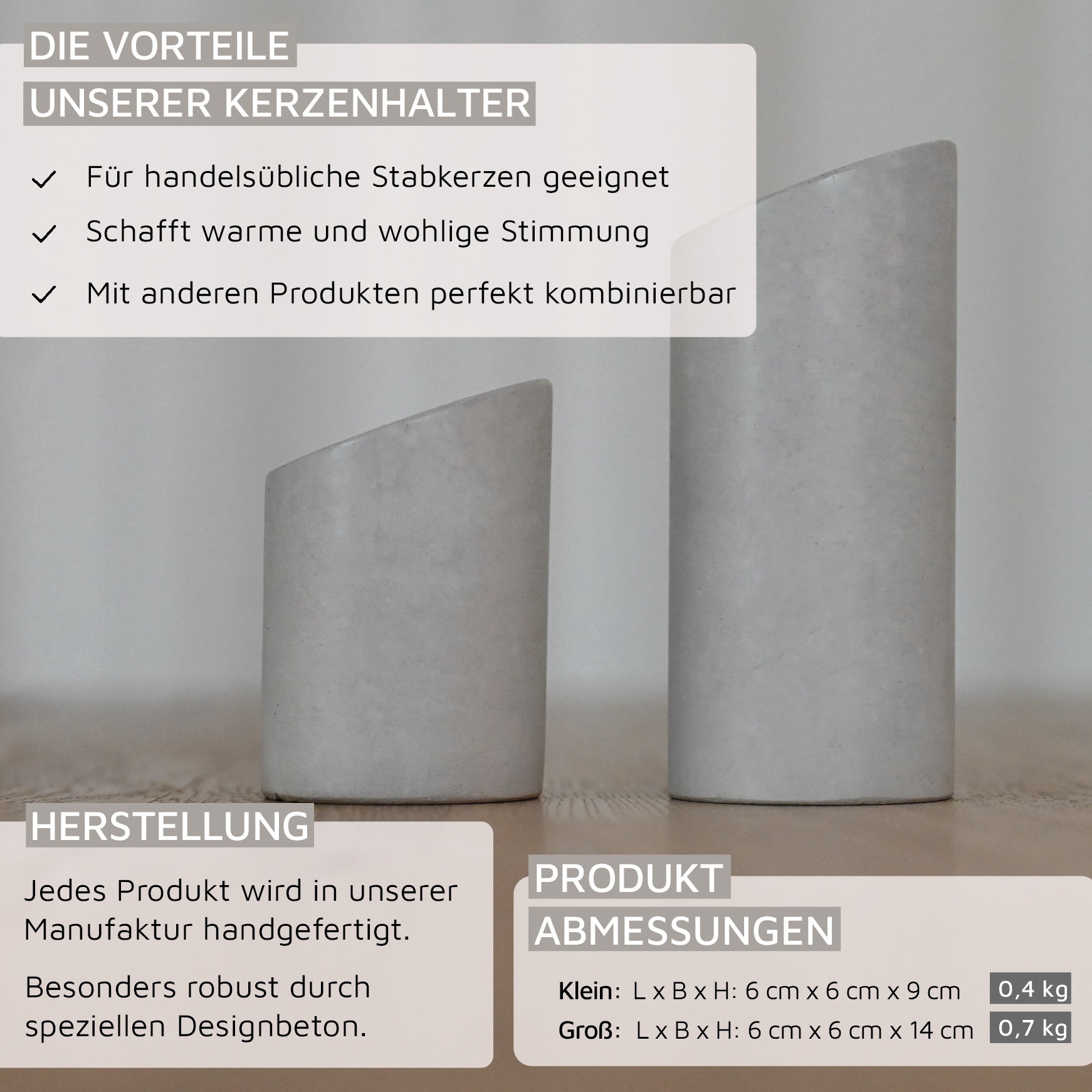 STABKERZENHALTER SIRMIONE (2er Set)